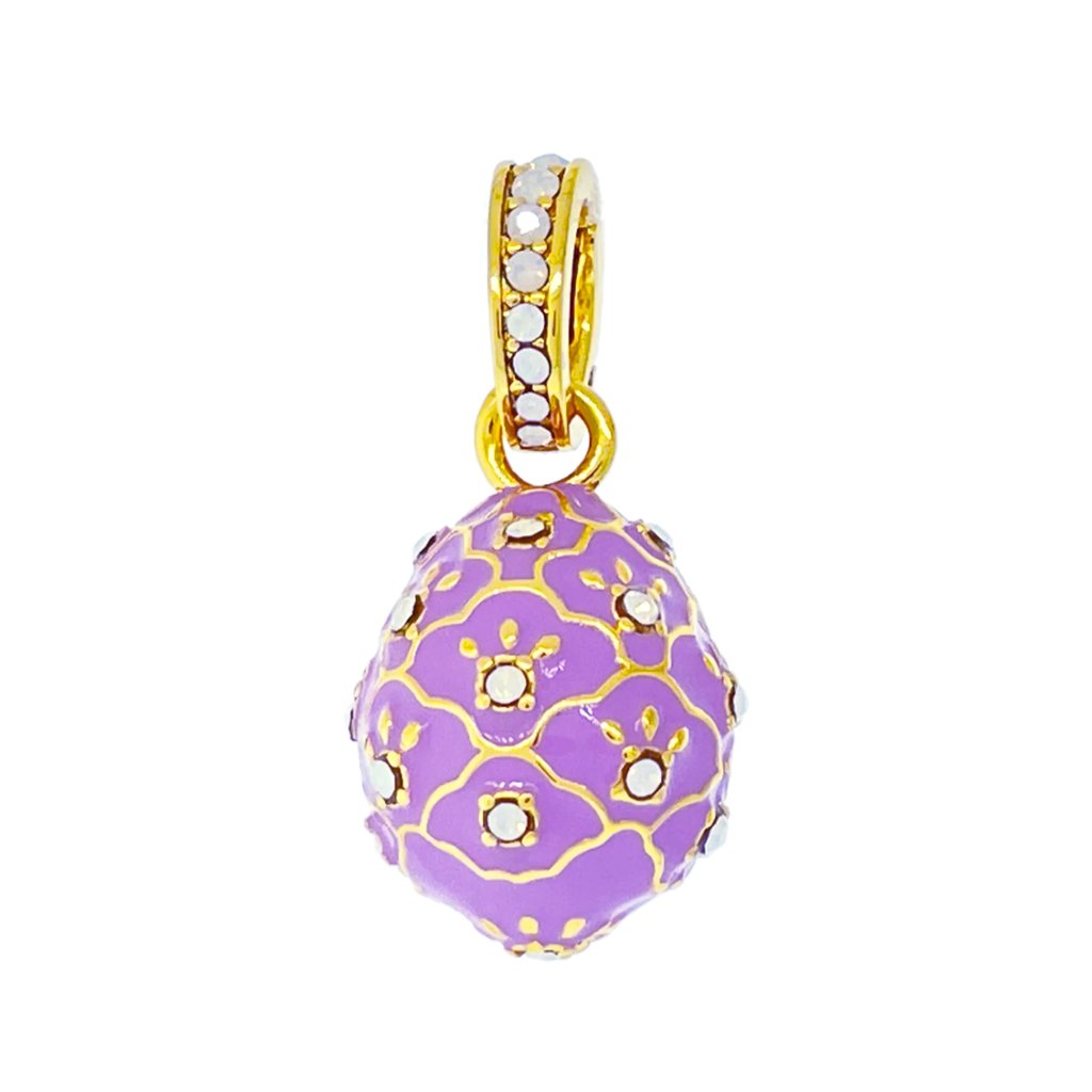 Lavender Easter Egg Enhancer Charm By Ritzy Couture Deluxe-18k Gold Plating